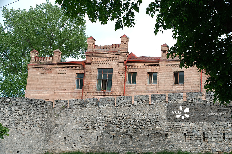 阿塞拜疆舍基小镇风光图片素材