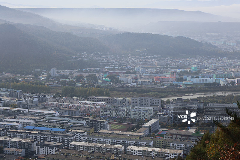 吉林-长白县塔山公园远眺图片素材