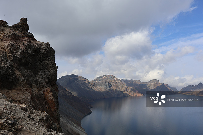 吉林-长白山南景区之变化多端的天池图片素材