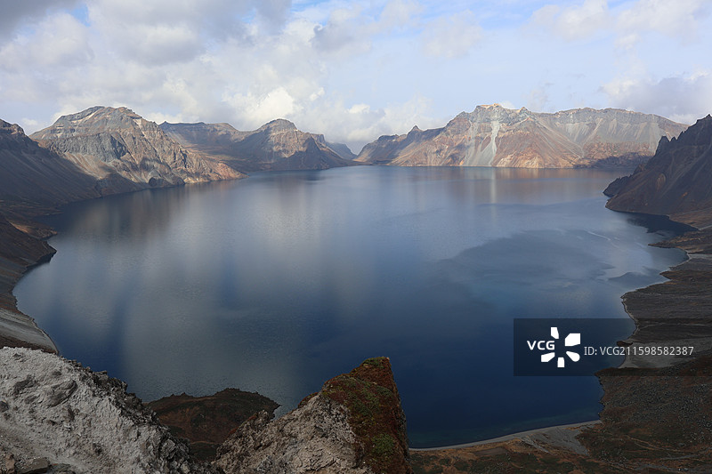 吉林-长白山南景区之变化多端的天池图片素材