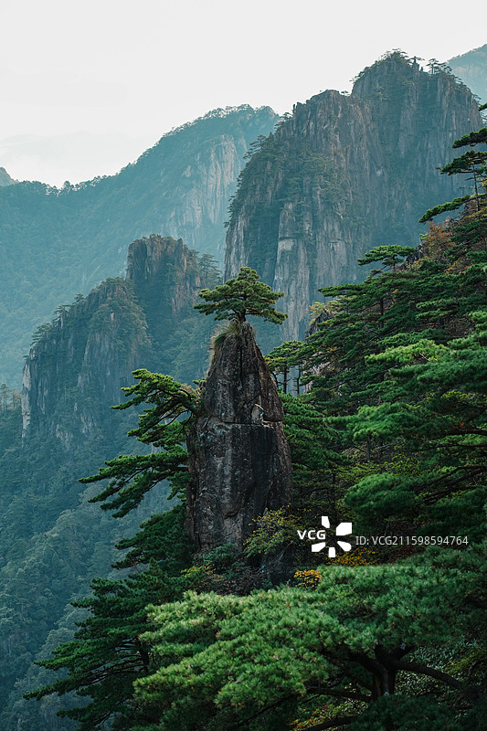 黄山云海-妙笔生花图片素材