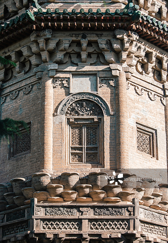 河北石家庄正定古城临济寺澄灵塔古建筑图片素材