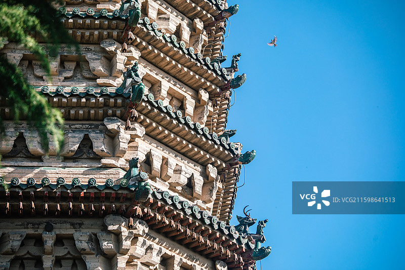 河北石家庄正定古城临济寺澄灵塔古建筑图片素材