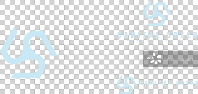 蓝色字母CS或SC的抽象标志图片素材