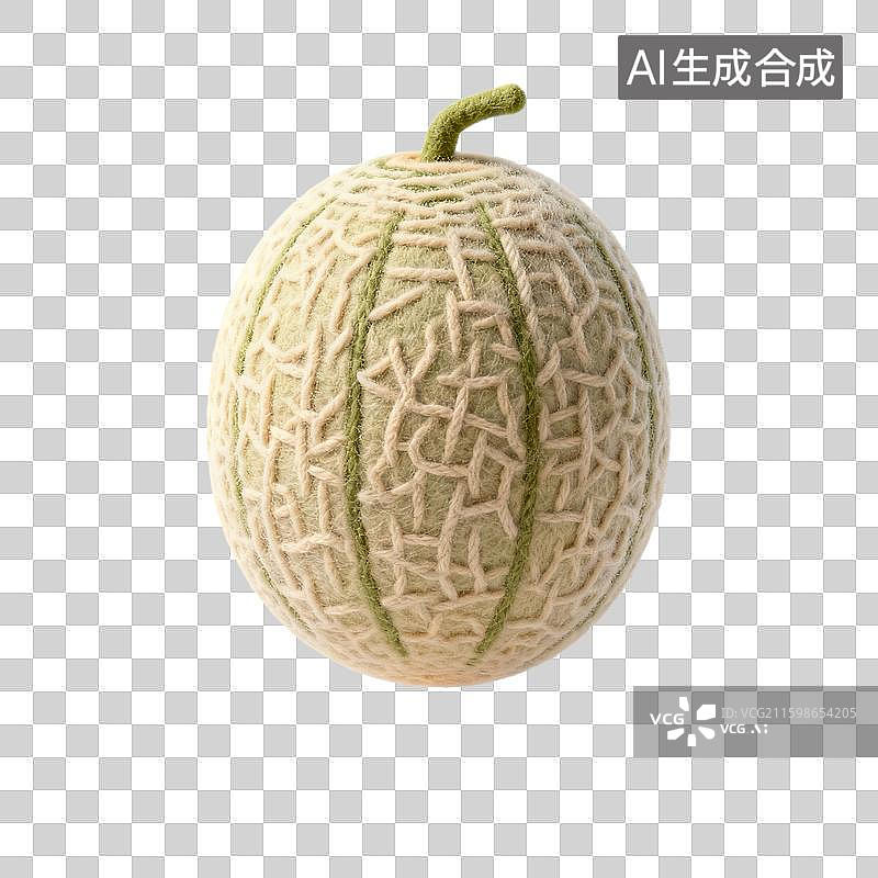 【AI数字艺术】手工毛毡哈密瓜图片素材