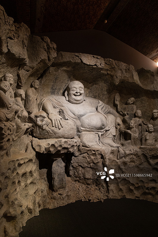 中国国家博物馆盛世修典杭州西湖飞来峰弥勒像图片素材