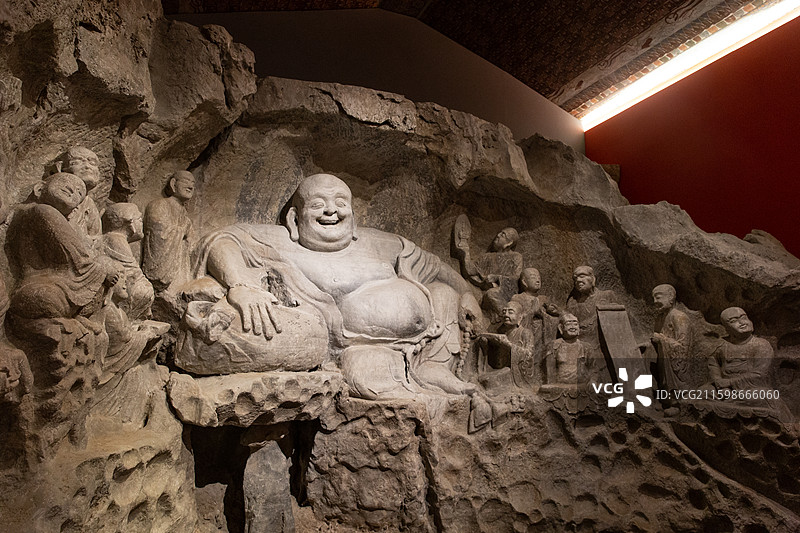 中国国家博物馆盛世修典杭州西湖飞来峰弥勒像图片素材