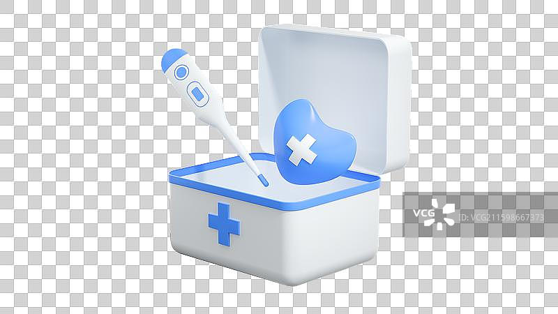 3D医疗急救箱与器械图片素材