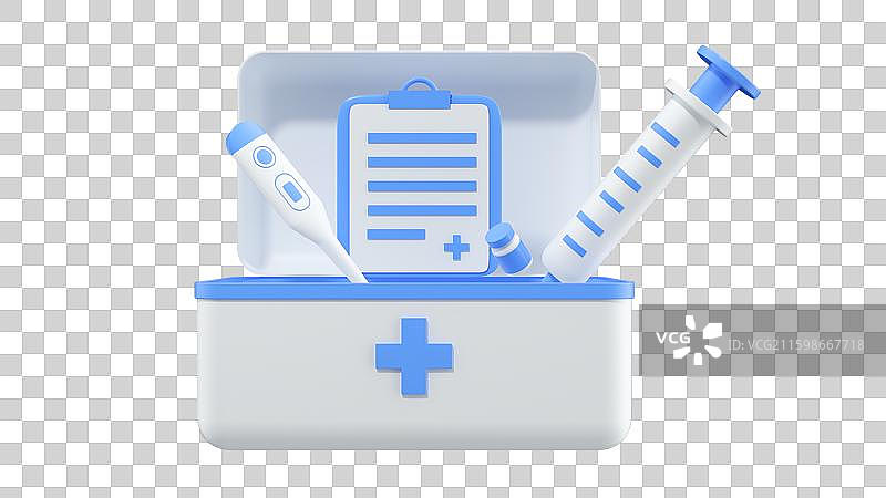 3D医疗急救箱与器械图片素材