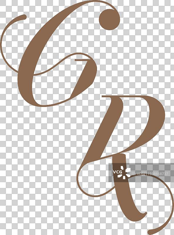 奢华优雅的首字母组合标志字母图片素材