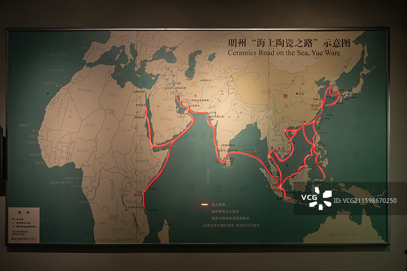 明州“海上陶瓷之路”示意图图片素材
