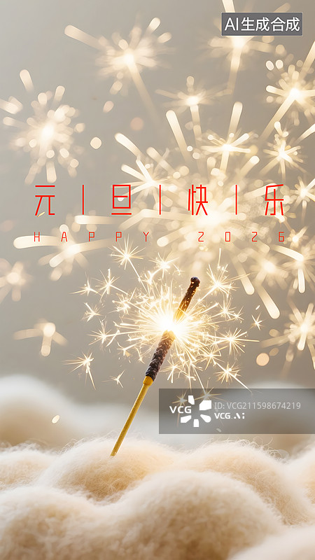 【AI数字艺术】AIGC：新年元旦节日海报设计模版图片素材