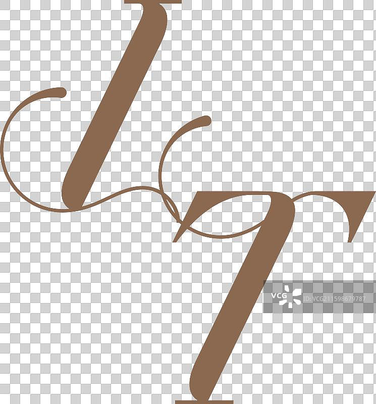 奢华优雅的首字母字母组合标志字母图片素材