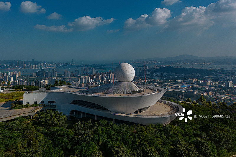 厦门城市风光之天语舟气象台图片素材