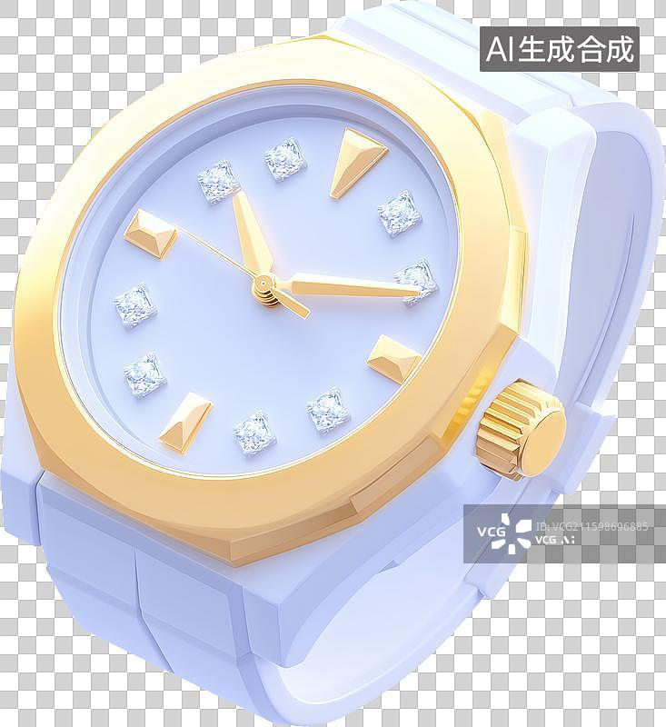 【AI数字艺术】镶满钻石的手表图片素材
