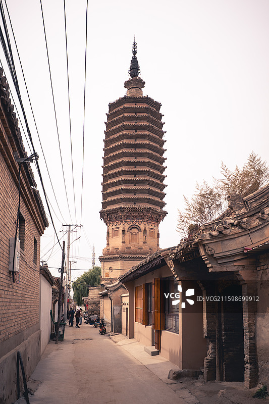 蔚州古城安南寺塔图片素材