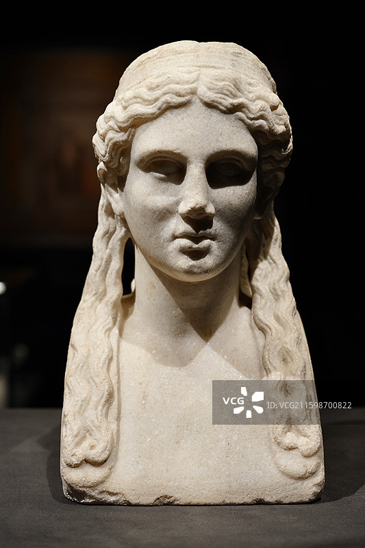 那不勒斯国家考古博物馆藏·公元1世纪·狄俄尼索斯头像图片素材