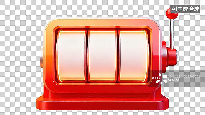 【AI数字艺术】红橙双十一购物节抽奖机3D插画抽象商业透明运营元素背景滚轮显示红包金币礼品等奖品弹窗促销活动海报活动图片素材