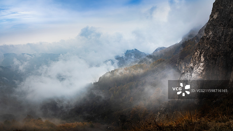 临汾霍州-七里峪深秋图片素材