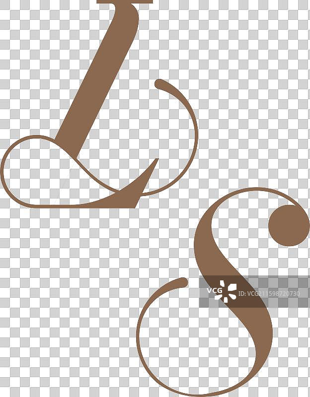 初始字母组合标志婚礼概念设计图片素材