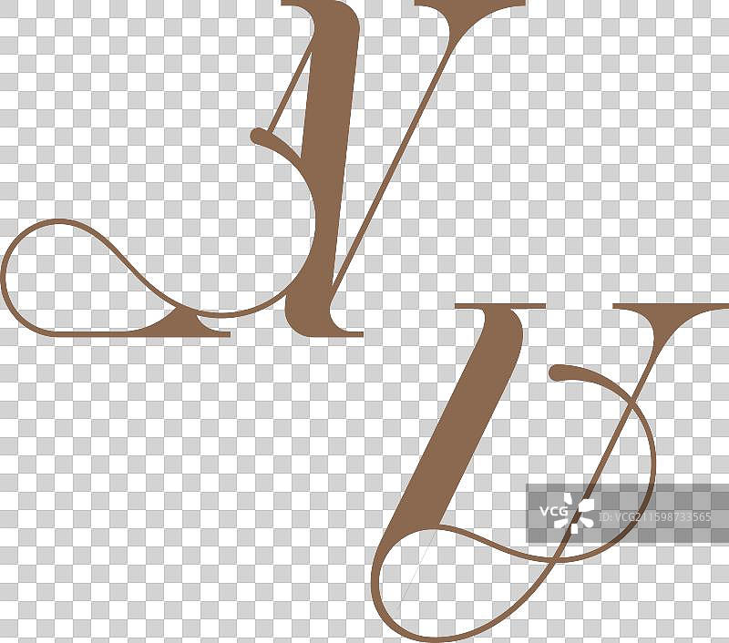 初始字母组合标志婚礼概念设计图片素材