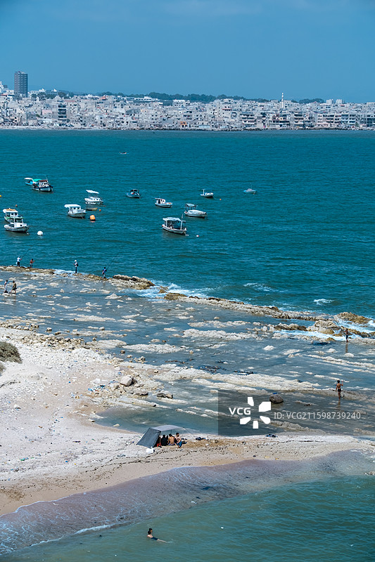 海边钓鱼图片素材