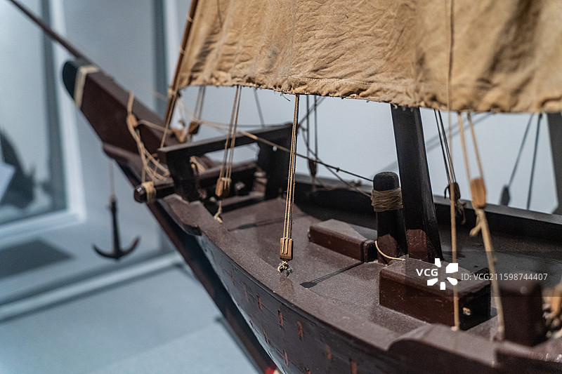 广东省博物馆藏品苏哈尔号船模图片素材