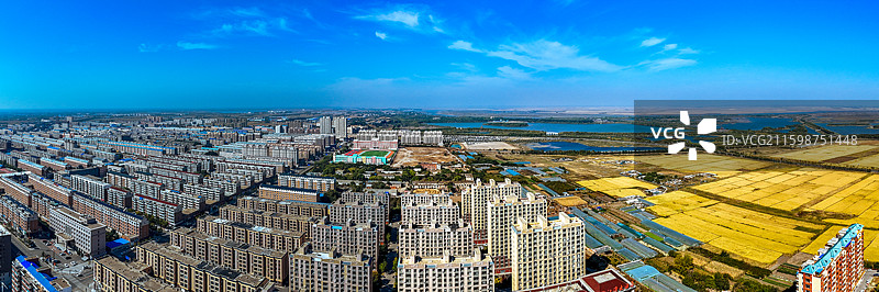 大安市 嫩江湾 翻身屯 地标 航拍图片素材