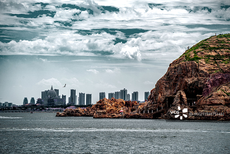 蓬莱蓬长码头图片素材