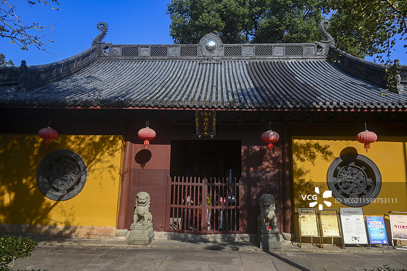 浙江杭州东晋法镜寺（又名三竺寺、下天竺寺）图片素材