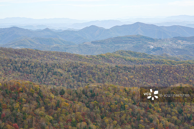 白山江源仙人谷群山图片素材