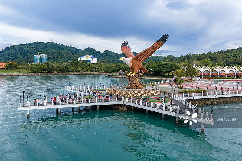 马来西亚兰卡威城市风景航拍图片素材