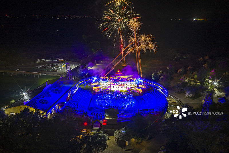 阿拉善通湖草原景区情景剧表演图片素材