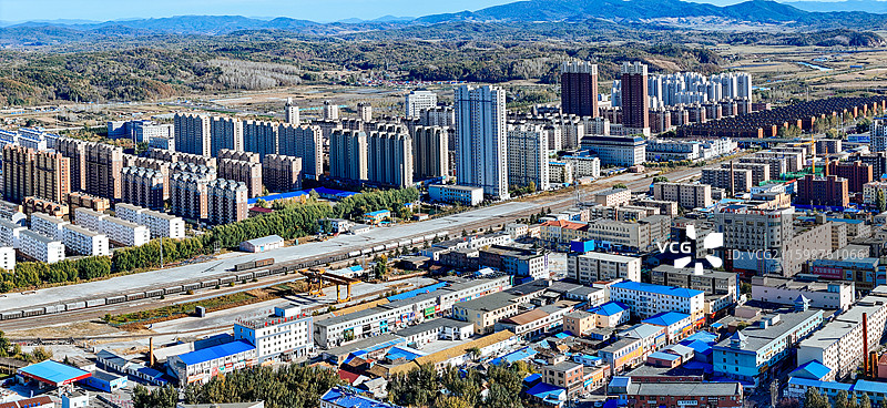 舒兰市 王家街 舒兰大街 森林公园 航拍图片素材