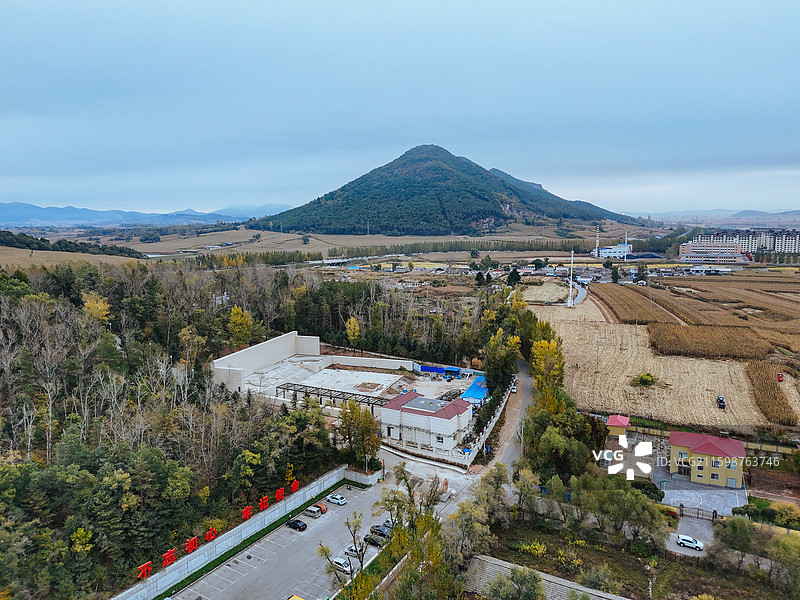 磐石市 东山公园 阜康大路 城市 航拍图片素材