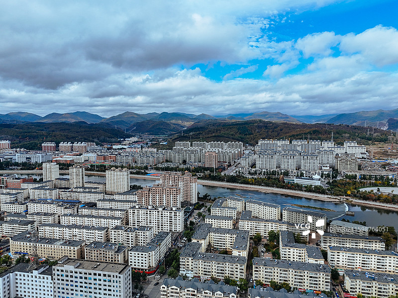 白山市 浑江区 北山公园 北安大街 浑江图片素材