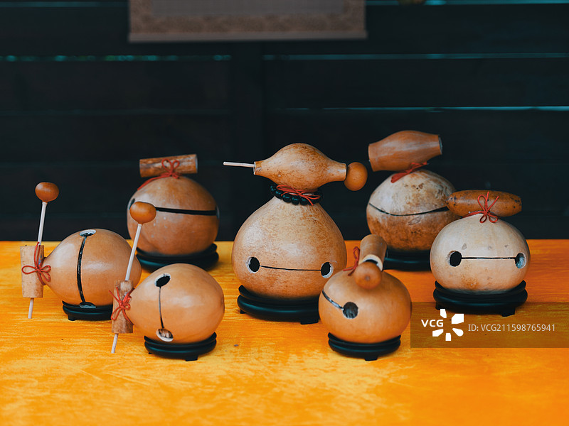 天然真葫芦工艺木鱼图片素材