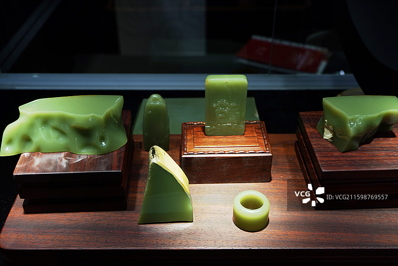 北京国际展览中心（朝阳馆）2025中国国际珠宝展的东北辽宁析木玉和田玉图片素材