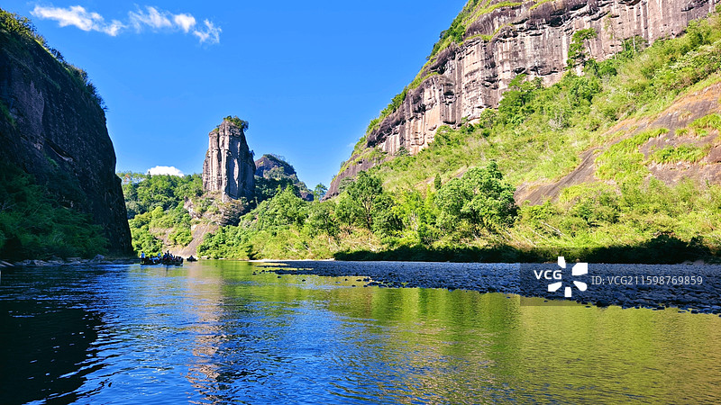 九曲溪二曲风光图片素材