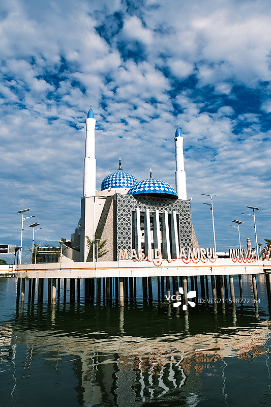 印尼望加锡清真寺图片素材
