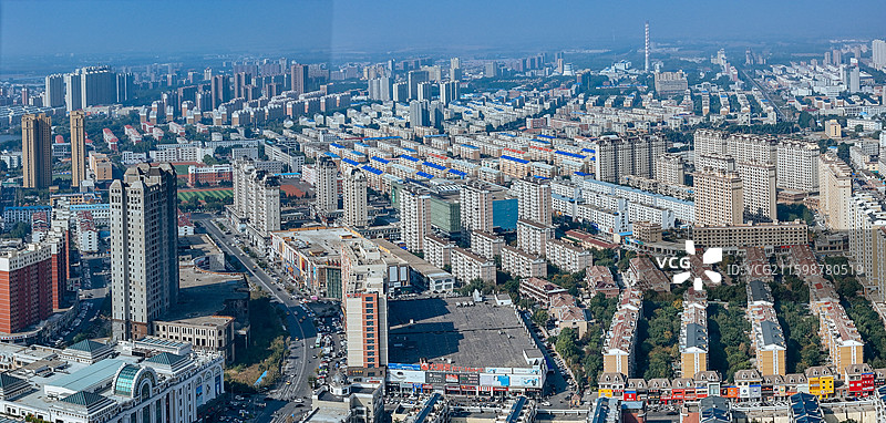 松原市 宁江区 金钻广场 青年大街 航拍图片素材