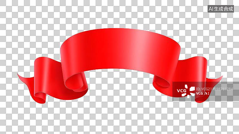 【AI数字艺术】装饰红色飘带元素图片素材