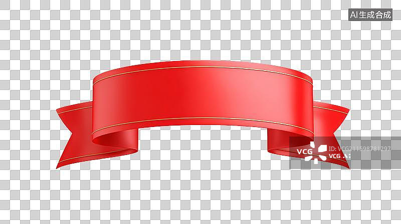 【AI数字艺术】装饰红色飘带元素图片素材