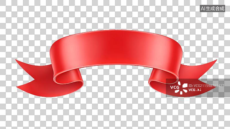 【AI数字艺术】装饰红色飘带元素图片素材