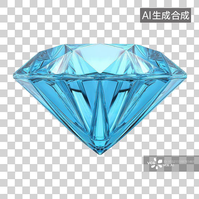 【AI数字艺术】蓝色钻石元素图片素材