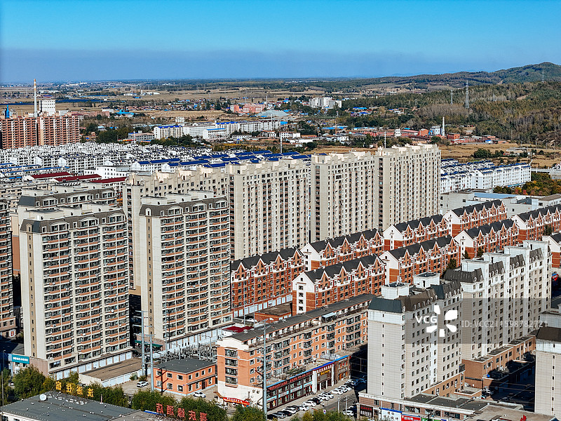 舒兰市 王家街 舒兰大街 森林公园 航拍图片素材