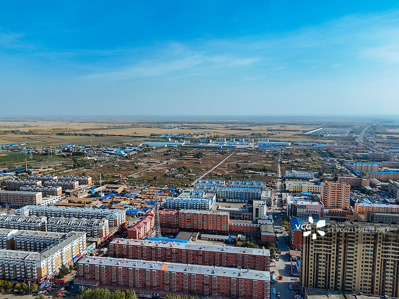 依安县 小西屯 德泽园 植物园 航拍图片素材
