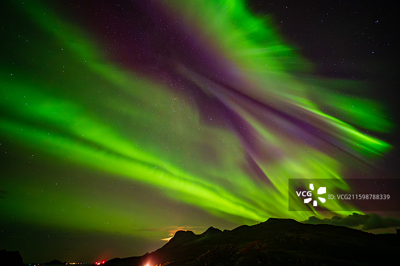 北欧极光图片素材