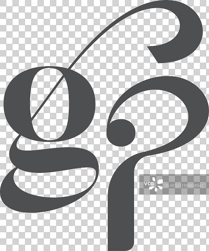 经典黑色时尚美女字母标志图片素材