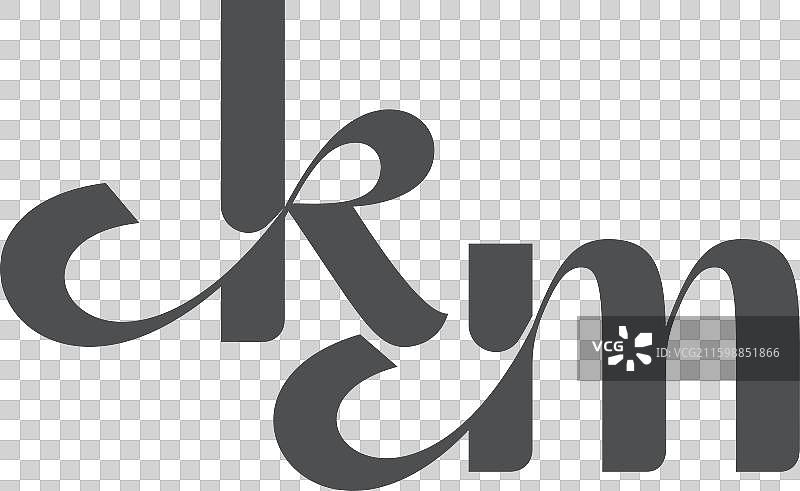 经典黑色时尚美女字母标志图片素材